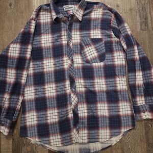 Casual Plaid Button-Down Shirt | Size Medium